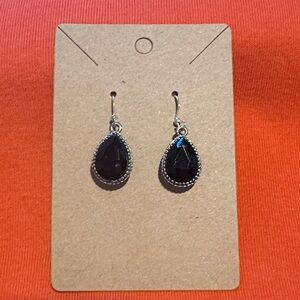 Elegant Black Teardrop Earrings